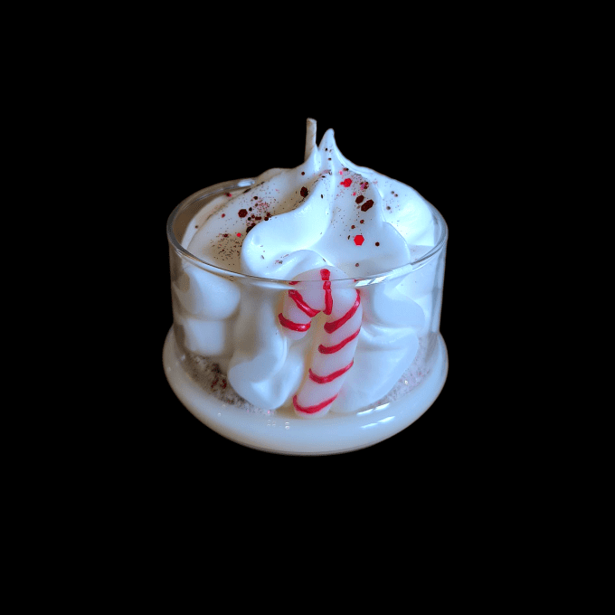 Bougie gourmande sous cloche parfum Sucre d'orge