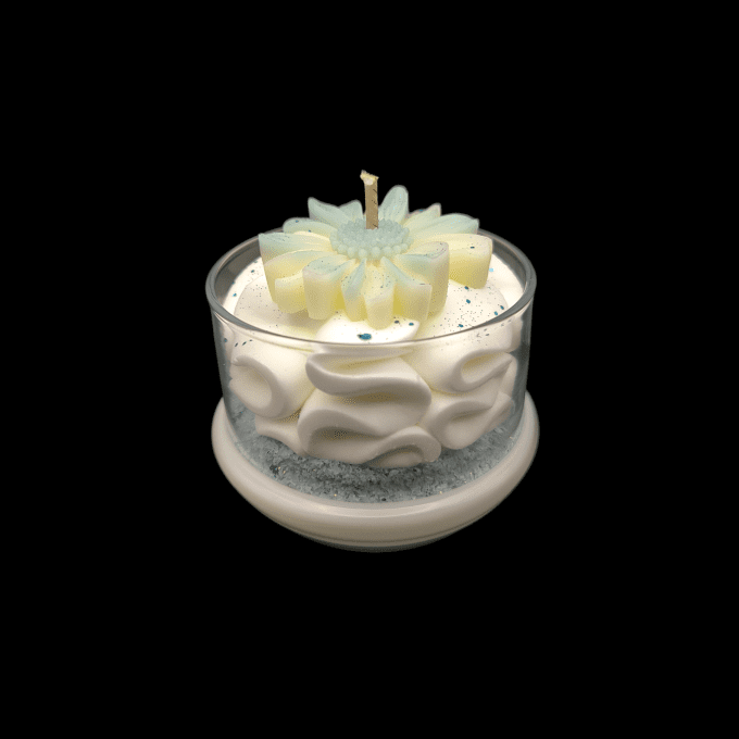 Bougie gourmande sous cloche parfum Linge propre